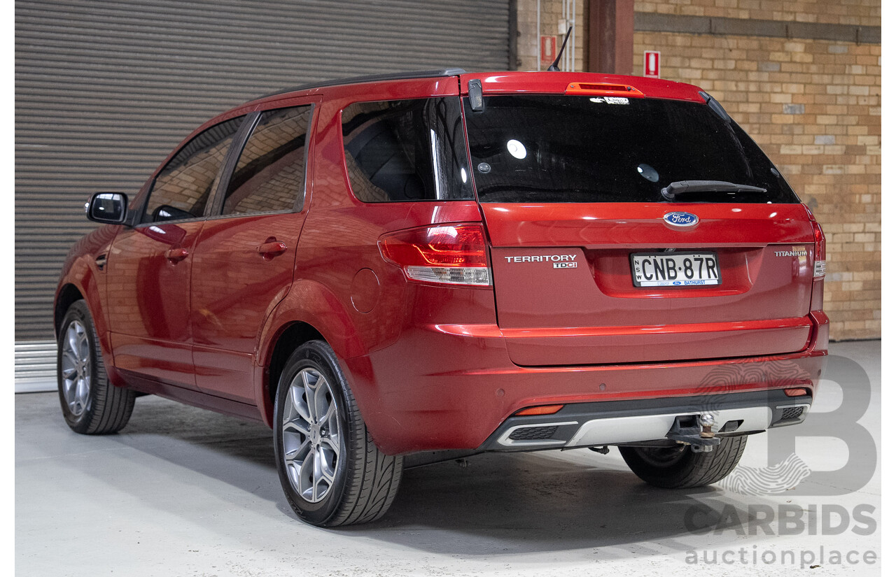 04/2013 Ford Territory Titanium SZ 4d Wagon Emperor Red Turbo Diesel V6 2.7L - 7 Seater