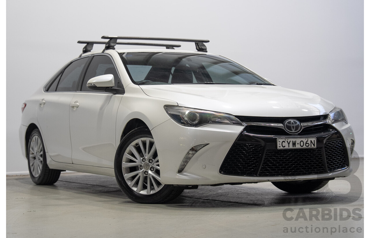 07/2015 Toyota Camry Atara SL ASV50R MY15 4d Sedan Blizzard White 2.5L