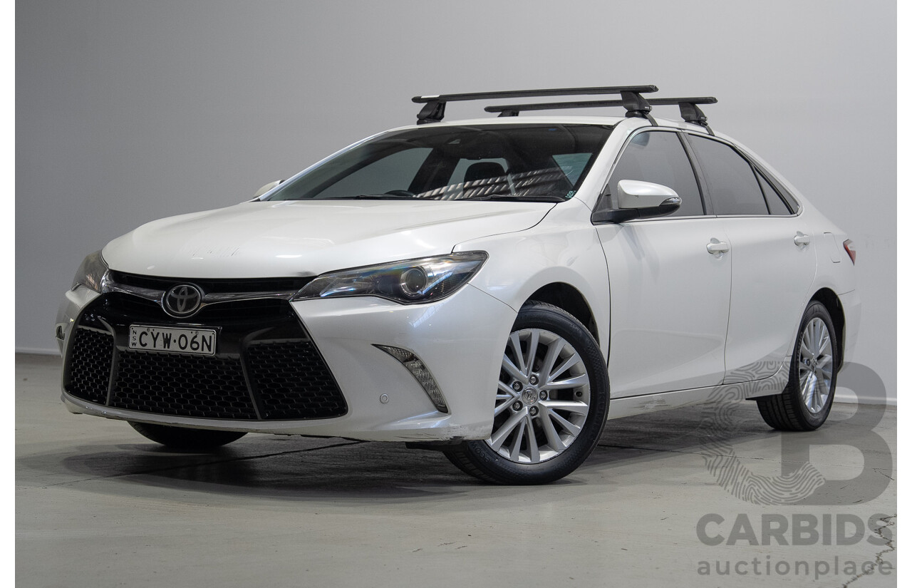 07/2015 Toyota Camry Atara SL ASV50R MY15 4d Sedan Blizzard White 2.5L