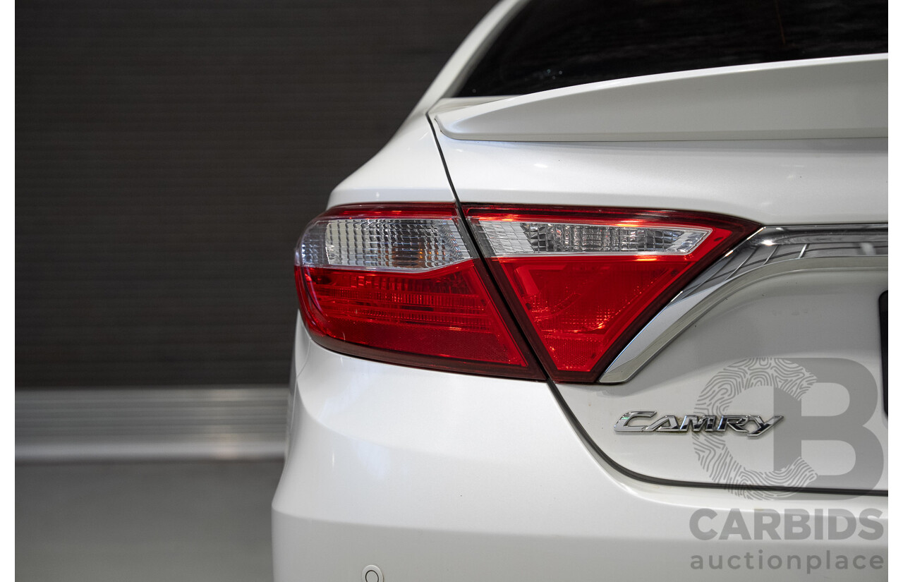 07/2015 Toyota Camry Atara SL ASV50R MY15 4d Sedan Blizzard White 2.5L