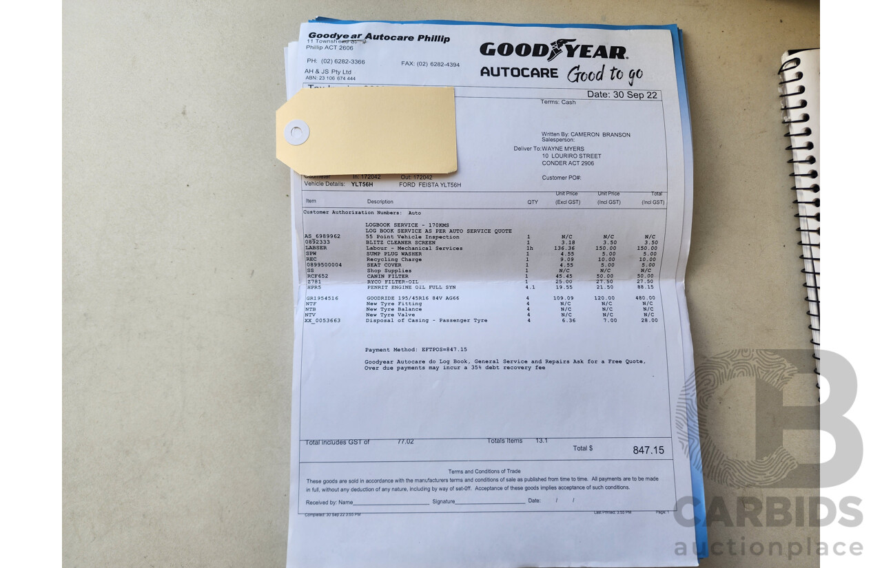 09/2009 Ford Fiesta Zetec WS 5d Hatchback Red 1.6L