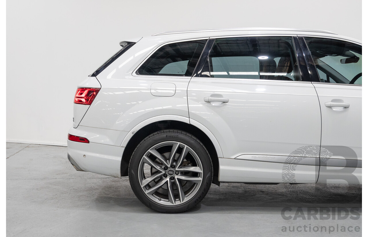 4/2018 Audi Q7 3.0 TDI Quattro (AWD) 4M MY18 4d Wagon Glacier White Metallic Turbo Diesel V6 3.0L - 7 Seater