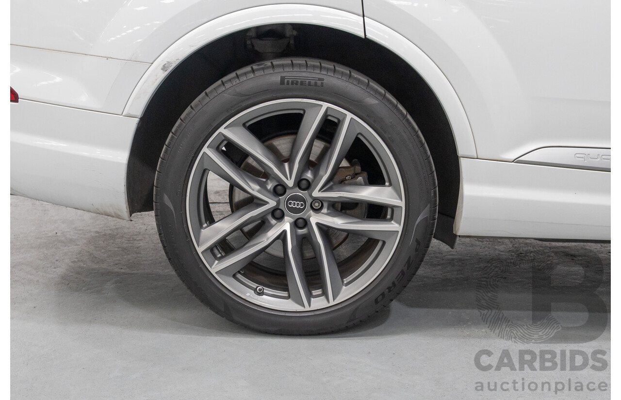4/2018 Audi Q7 3.0 TDI Quattro (AWD) 4M MY18 4d Wagon Glacier White Metallic Turbo Diesel V6 3.0L - 7 Seater