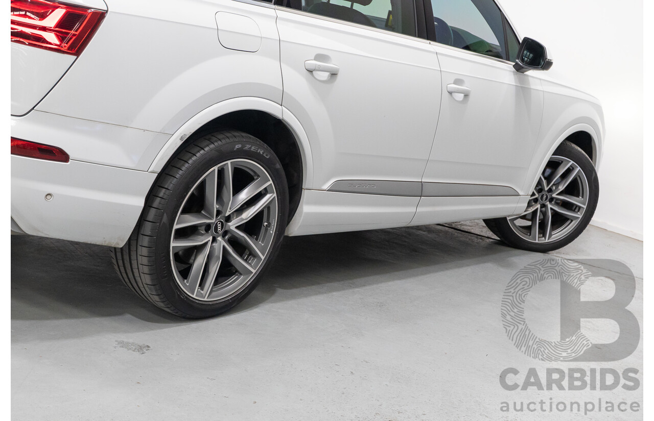 4/2018 Audi Q7 3.0 TDI Quattro (AWD) 4M MY18 4d Wagon Glacier White Metallic Turbo Diesel V6 3.0L - 7 Seater