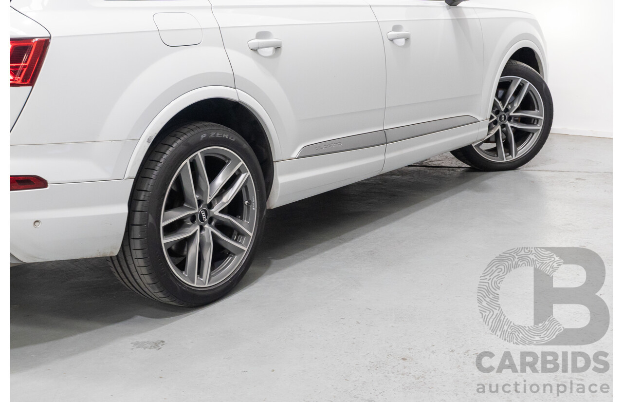4/2018 Audi Q7 3.0 TDI Quattro (AWD) 4M MY18 4d Wagon Glacier White Metallic Turbo Diesel V6 3.0L - 7 Seater