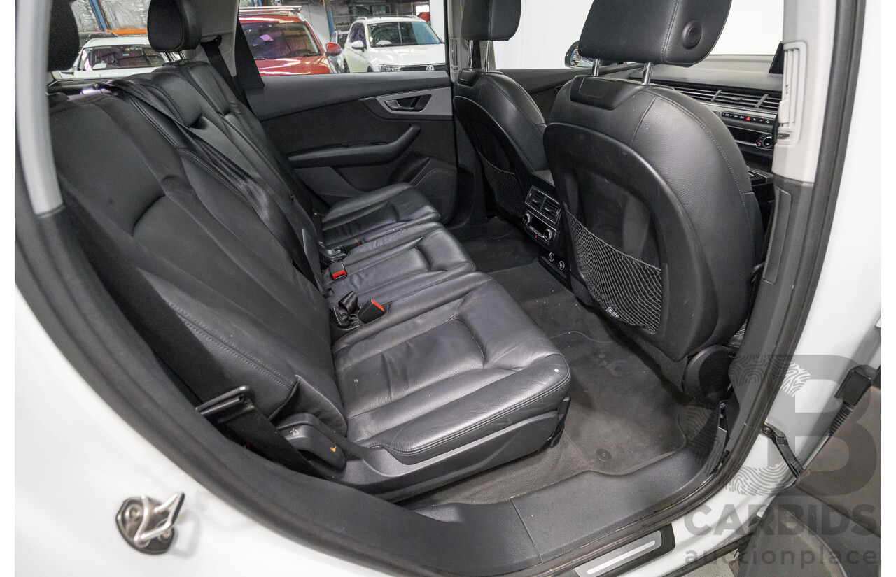 4/2018 Audi Q7 3.0 TDI Quattro (AWD) 4M MY18 4d Wagon Glacier White Metallic Turbo Diesel V6 3.0L - 7 Seater