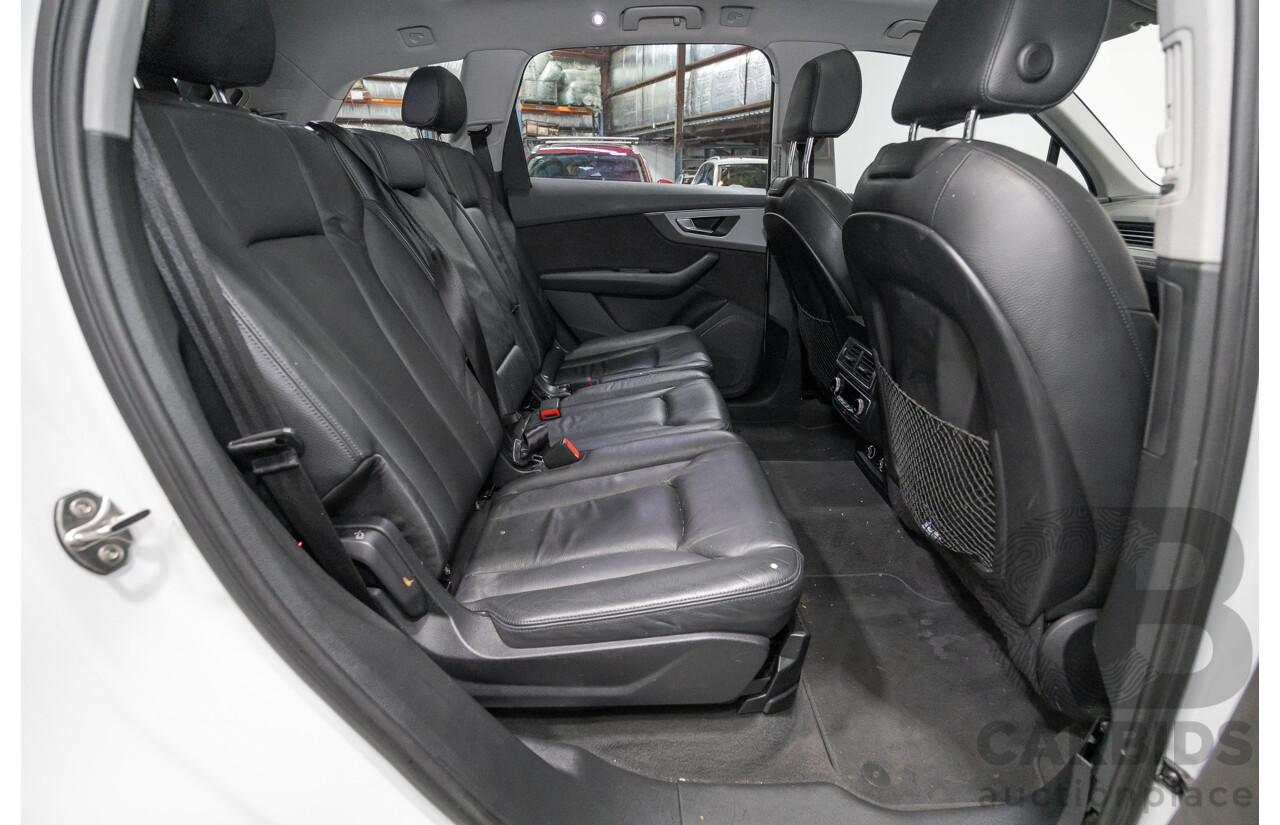 4/2018 Audi Q7 3.0 TDI Quattro (AWD) 4M MY18 4d Wagon Glacier White Metallic Turbo Diesel V6 3.0L - 7 Seater
