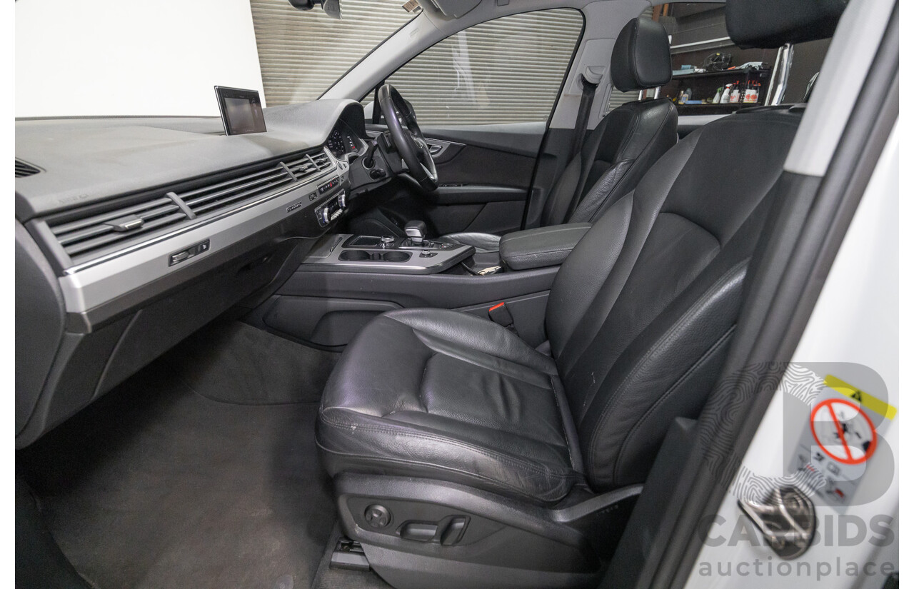 4/2018 Audi Q7 3.0 TDI Quattro (AWD) 4M MY18 4d Wagon Glacier White Metallic Turbo Diesel V6 3.0L - 7 Seater