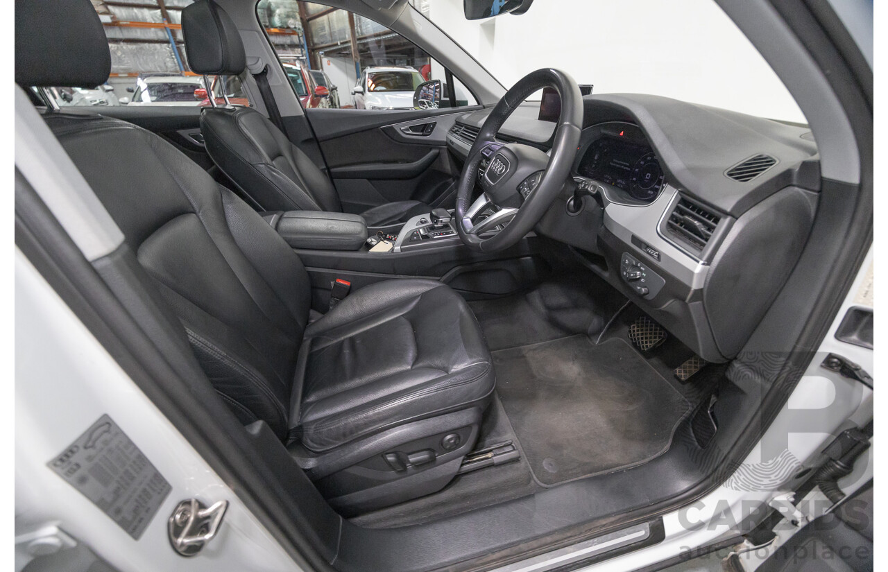 4/2018 Audi Q7 3.0 TDI Quattro (AWD) 4M MY18 4d Wagon Glacier White Metallic Turbo Diesel V6 3.0L - 7 Seater