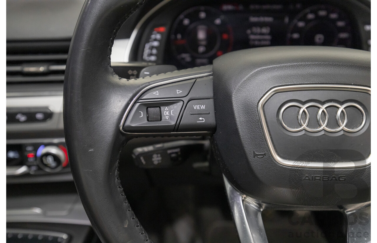 4/2018 Audi Q7 3.0 TDI Quattro (AWD) 4M MY18 4d Wagon Glacier White Metallic Turbo Diesel V6 3.0L - 7 Seater