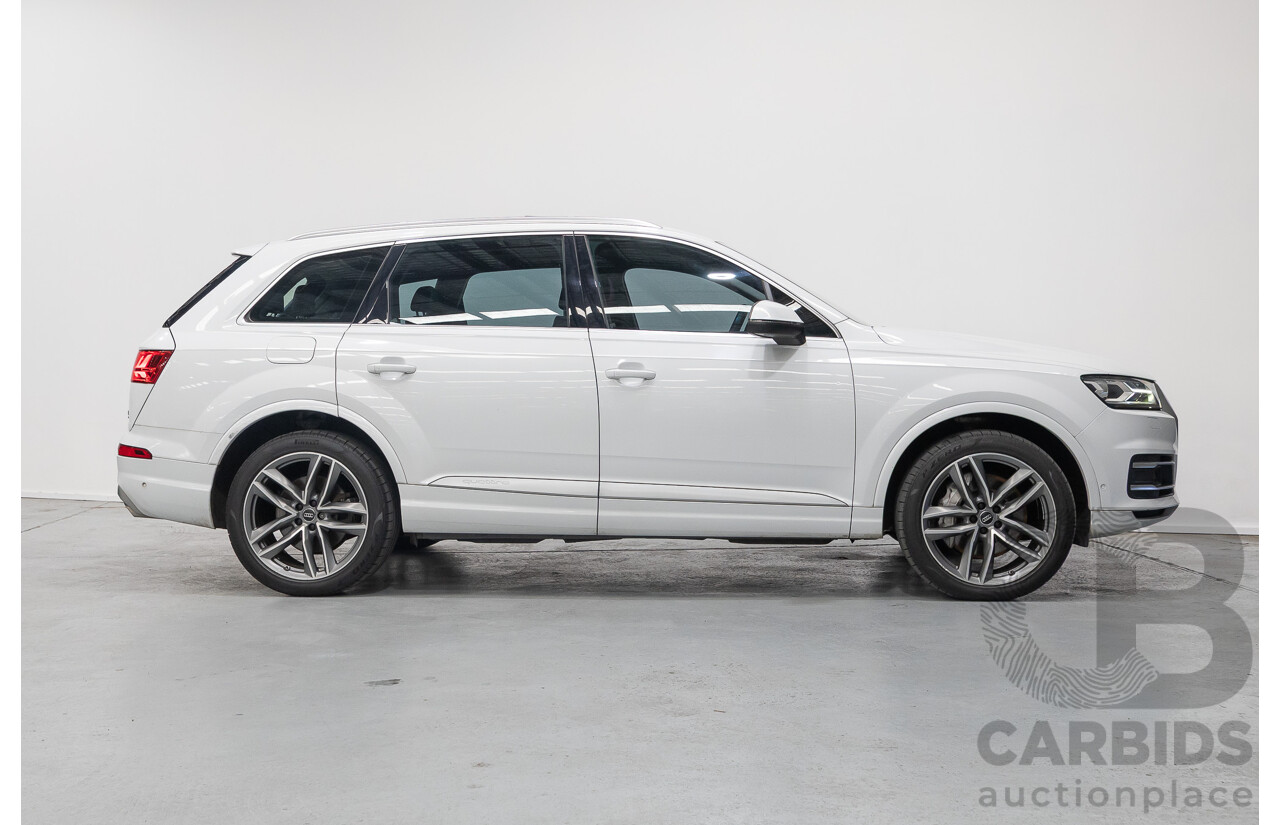 4/2018 Audi Q7 3.0 TDI Quattro (AWD) 4M MY18 4d Wagon Glacier White Metallic Turbo Diesel V6 3.0L - 7 Seater