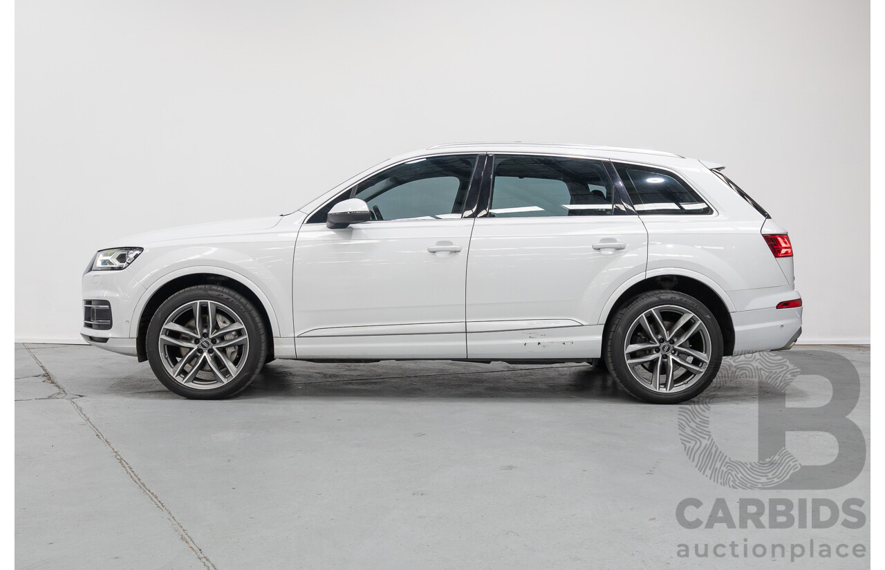 4/2018 Audi Q7 3.0 TDI Quattro (AWD) 4M MY18 4d Wagon Glacier White Metallic Turbo Diesel V6 3.0L - 7 Seater
