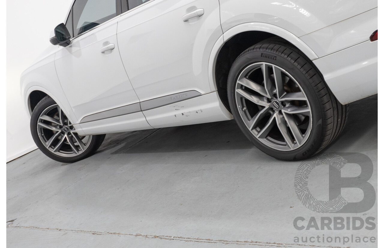 4/2018 Audi Q7 3.0 TDI Quattro (AWD) 4M MY18 4d Wagon Glacier White Metallic Turbo Diesel V6 3.0L - 7 Seater