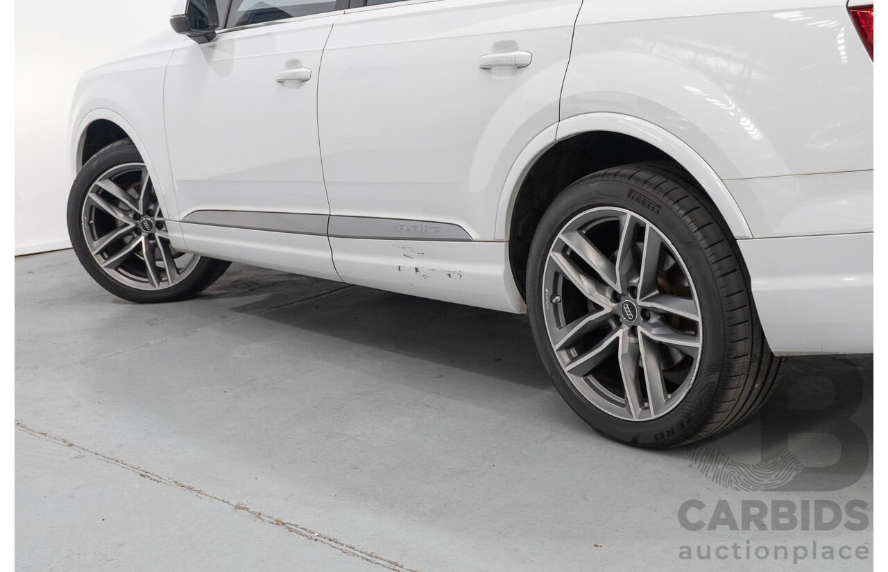 4/2018 Audi Q7 3.0 TDI Quattro (AWD) 4M MY18 4d Wagon Glacier White Metallic Turbo Diesel V6 3.0L - 7 Seater