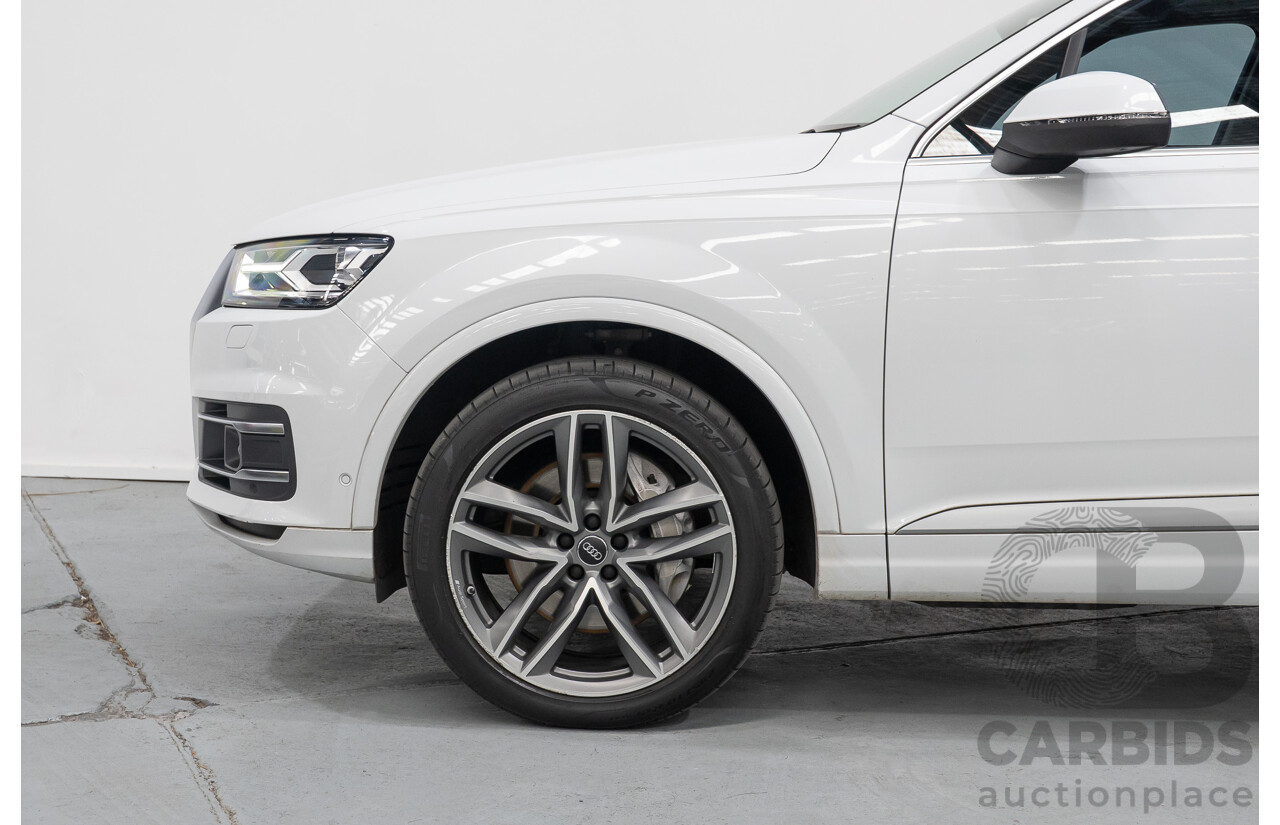 4/2018 Audi Q7 3.0 TDI Quattro (AWD) 4M MY18 4d Wagon Glacier White Metallic Turbo Diesel V6 3.0L - 7 Seater