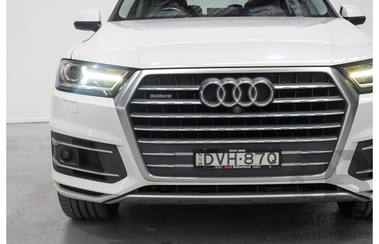 4/2018 Audi Q7 3.0 TDI Quattro (AWD) 4M MY18 4d Wagon Glacier White Metallic Turbo Diesel V6 3.0L - 7 Seater