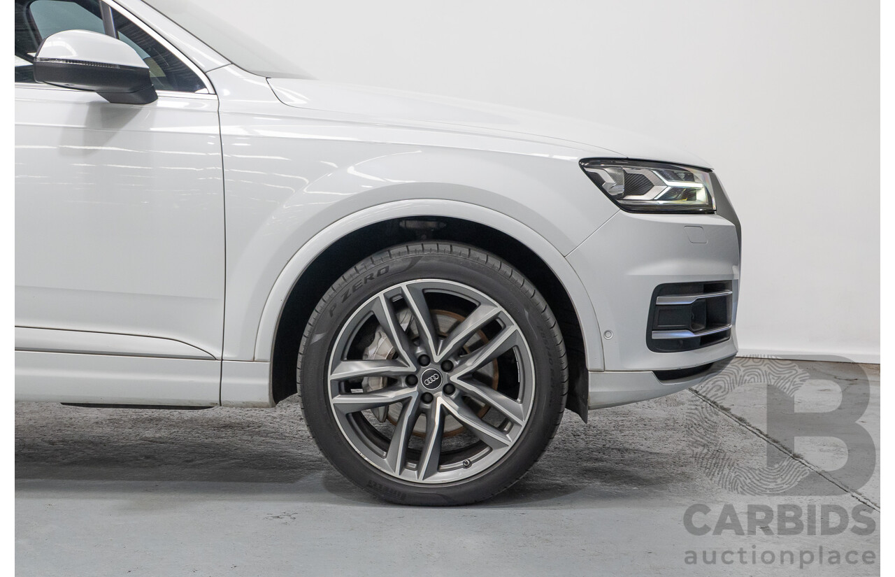 4/2018 Audi Q7 3.0 TDI Quattro (AWD) 4M MY18 4d Wagon Glacier White Metallic Turbo Diesel V6 3.0L - 7 Seater