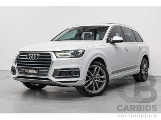 4/2018 Audi Q7 3.0 TDI Quattro (AWD) 4M MY18 4d Wagon Glacier White Metallic Turbo Diesel V6 3.0L - 7 Seater