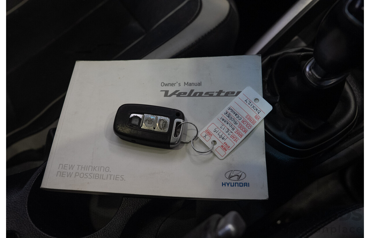 09/2012 Hyundai Veloster SR Turbo FS MY13 3d Coupe Orange 1.6L