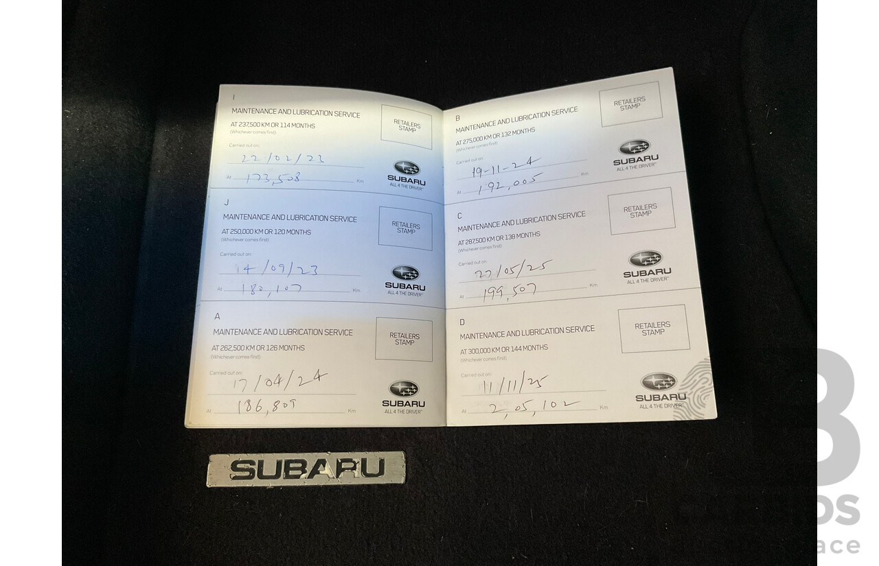 01/2013 Subaru Liberty EXIGA PREMIUM (AWD) MY13 4d Wagon Red 2.5L 7 Seats
