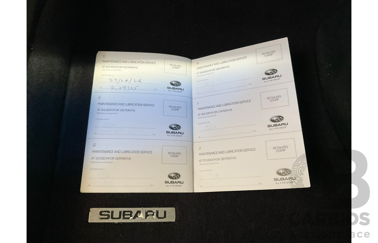 01/2013 Subaru Liberty EXIGA PREMIUM (AWD) MY13 4d Wagon Red 2.5L 7 Seats
