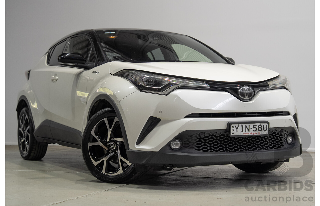 01/2018 Toyota C-HR Koba (AWD) NGX50R 4d Wagon Crystal Pearl White / Black Turbo 1.2L