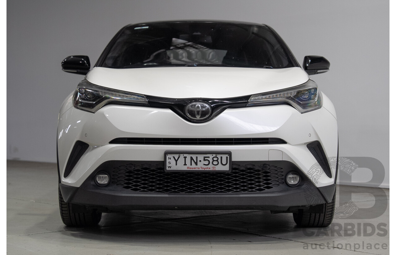 01/2018 Toyota C-HR Koba (AWD) NGX50R 4d Wagon Crystal Pearl White / Black Turbo 1.2L