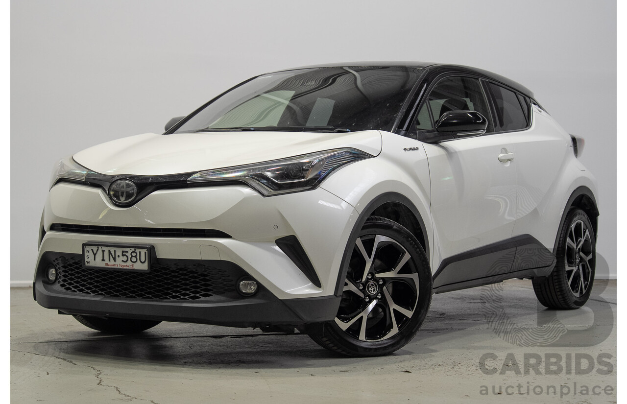 01/2018 Toyota C-HR Koba (AWD) NGX50R 4d Wagon Crystal Pearl White / Black Turbo 1.2L