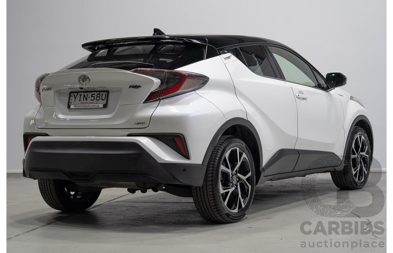 01/2018 Toyota C-HR Koba (AWD) NGX50R 4d Wagon Crystal Pearl White / Black Turbo 1.2L