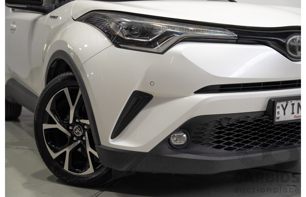 01/2018 Toyota C-HR Koba (AWD) NGX50R 4d Wagon Crystal Pearl White / Black Turbo 1.2L