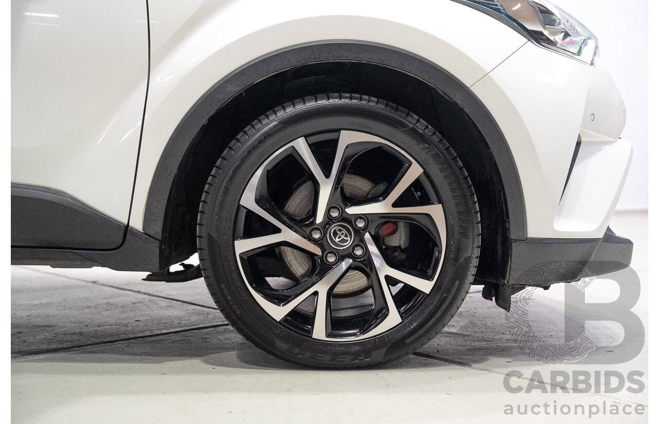 01/2018 Toyota C-HR Koba (AWD) NGX50R 4d Wagon Crystal Pearl White / Black Turbo 1.2L