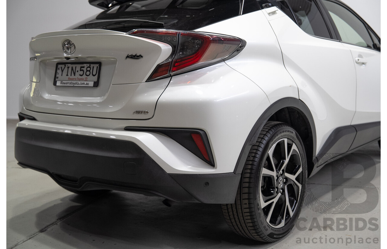 01/2018 Toyota C-HR Koba (AWD) NGX50R 4d Wagon Crystal Pearl White / Black Turbo 1.2L