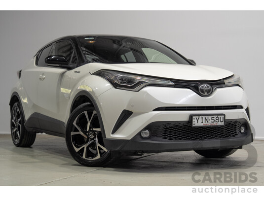01/2018 Toyota C-HR Koba (AWD) NGX50R 4d Wagon Crystal Pearl White / Black Turbo 1.2L