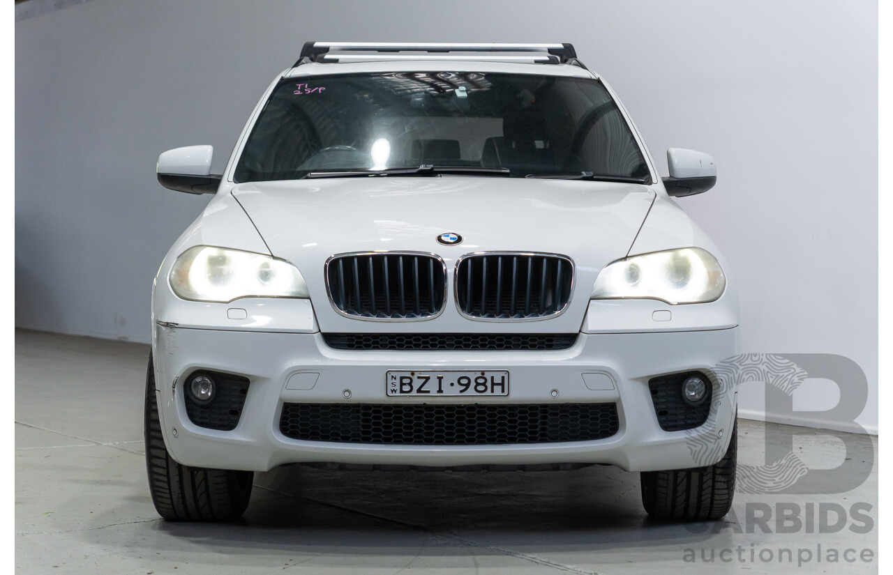 04/2011 BMW X5 Xdrive 30d E70 M-Sport Pack (4x4) MY10 4d Wagon Alpine White Turbo Diesel 3.0L - 7 Seater
