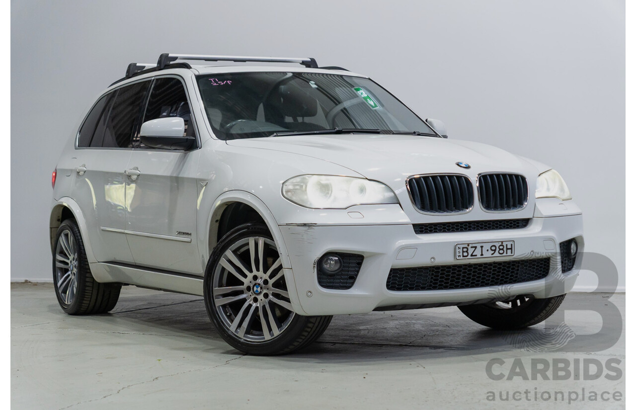 04/2011 BMW X5 Xdrive 30d E70 M-Sport Pack (4x4) MY10 4d Wagon Alpine White Turbo Diesel 3.0L - 7 Seater