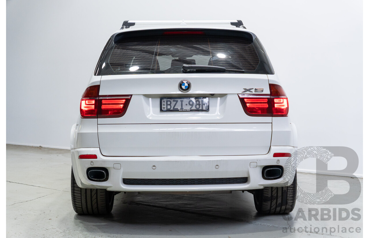 04/2011 BMW X5 Xdrive 30d E70 M-Sport Pack (4x4) MY10 4d Wagon Alpine White Turbo Diesel 3.0L - 7 Seater
