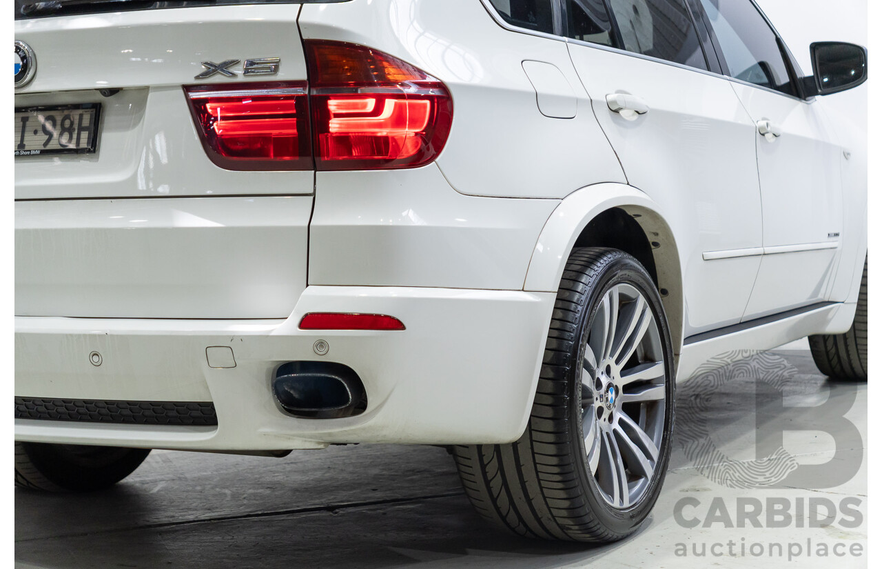 04/2011 BMW X5 Xdrive 30d E70 M-Sport Pack (4x4) MY10 4d Wagon Alpine White Turbo Diesel 3.0L - 7 Seater