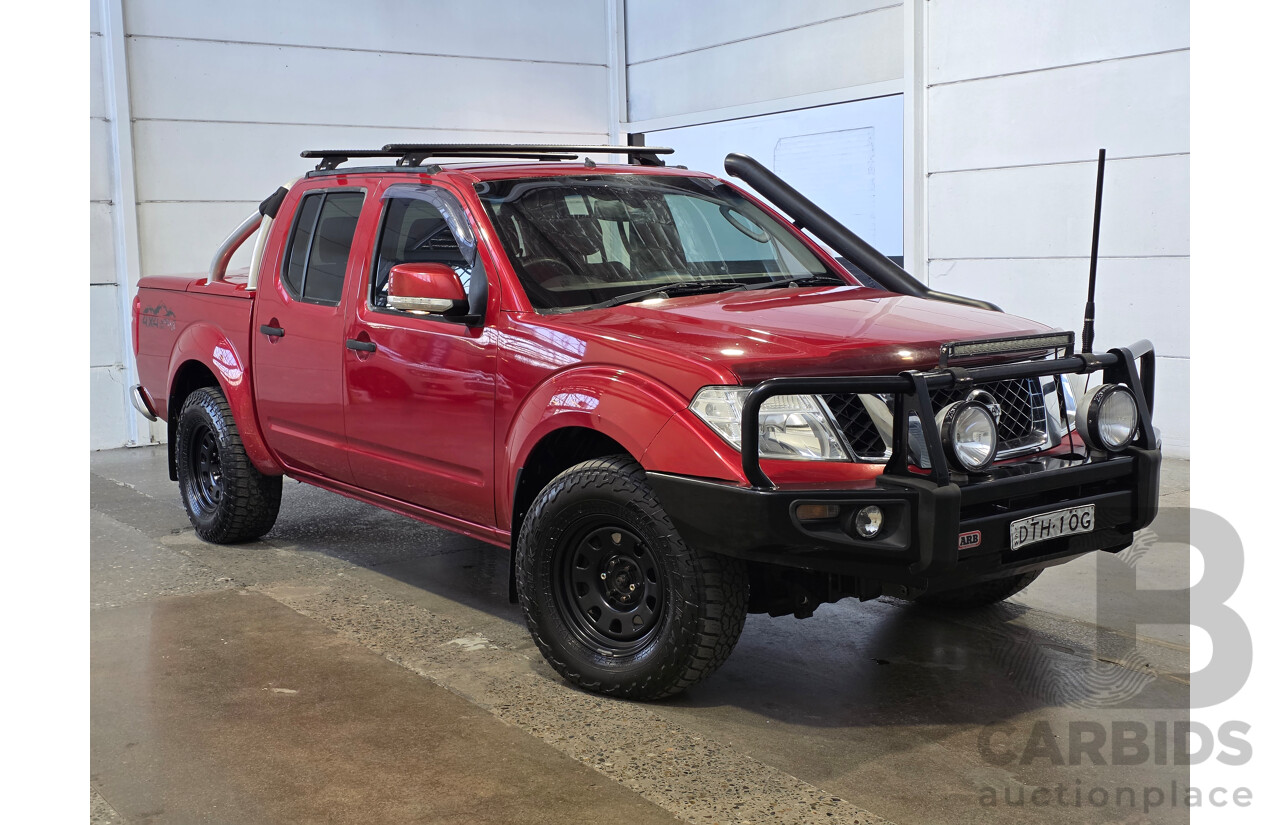 01/2013 Nissan Navara ST (4x4) D40 Dual Cab P/Up Red 2.5L