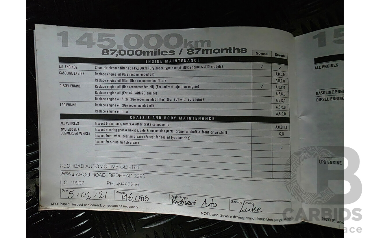 01/2013 Nissan Navara ST (4x4) D40 Dual Cab P/Up Red 2.5L