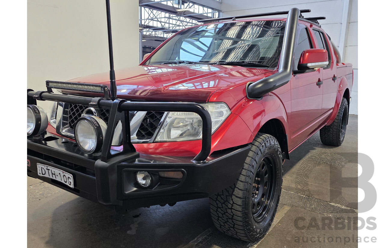 01/2013 Nissan Navara ST (4x4) D40 Dual Cab P/Up Red 2.5L