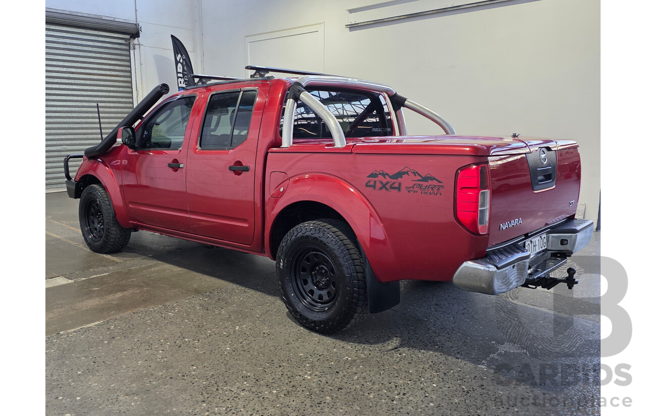 01/2013 Nissan Navara ST (4x4) D40 Dual Cab P/Up Red 2.5L