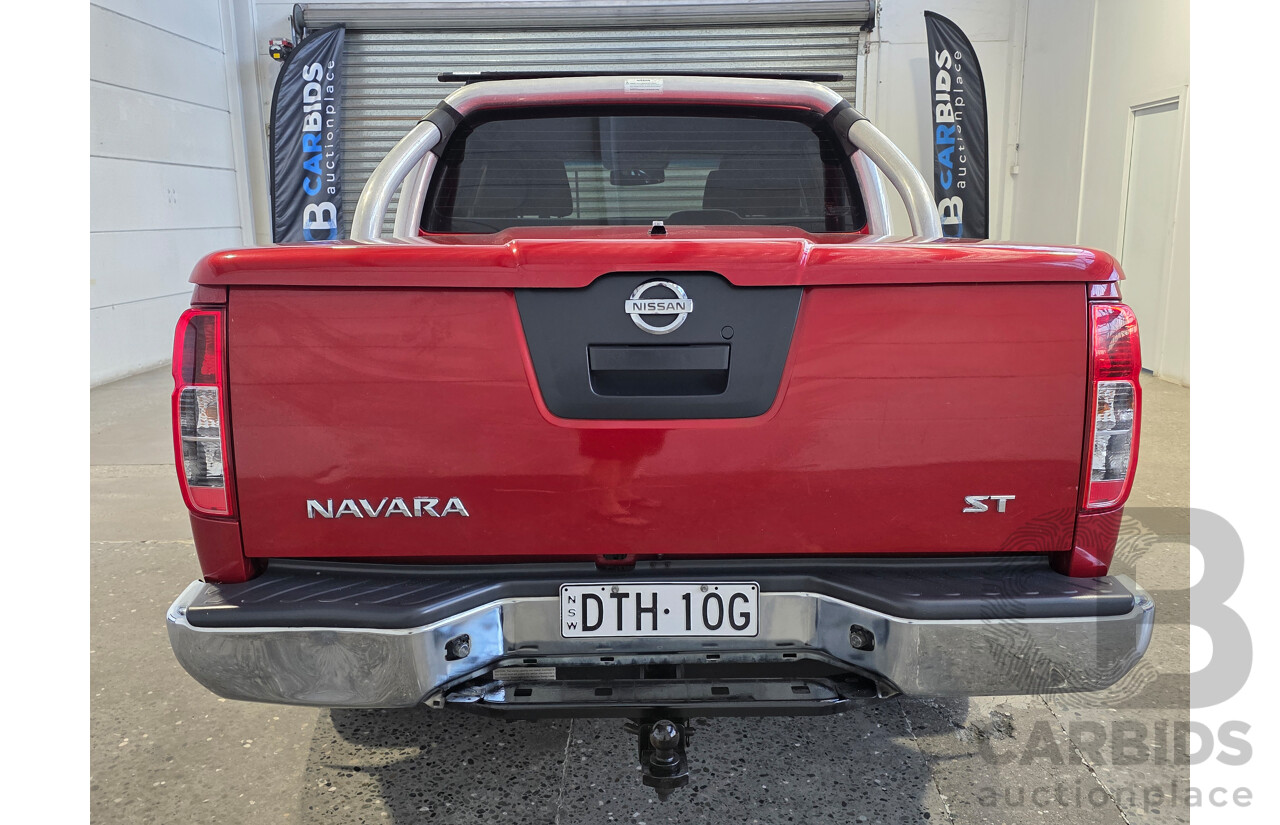 01/2013 Nissan Navara ST (4x4) D40 Dual Cab P/Up Red 2.5L
