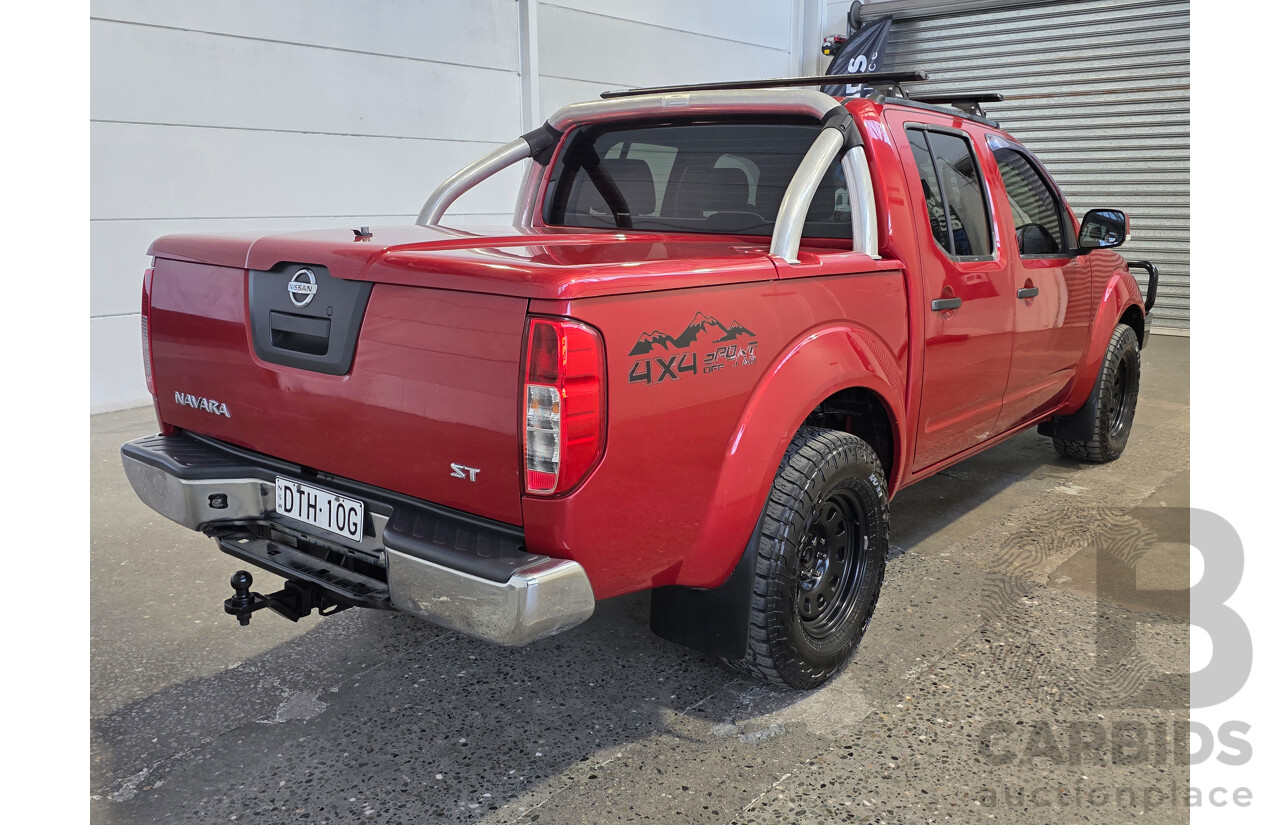 01/2013 Nissan Navara ST (4x4) D40 Dual Cab P/Up Red 2.5L
