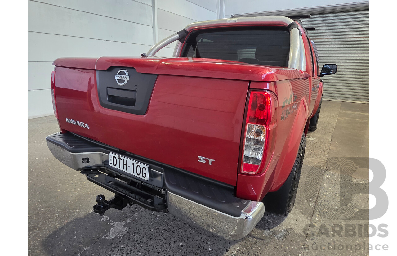 01/2013 Nissan Navara ST (4x4) D40 Dual Cab P/Up Red 2.5L