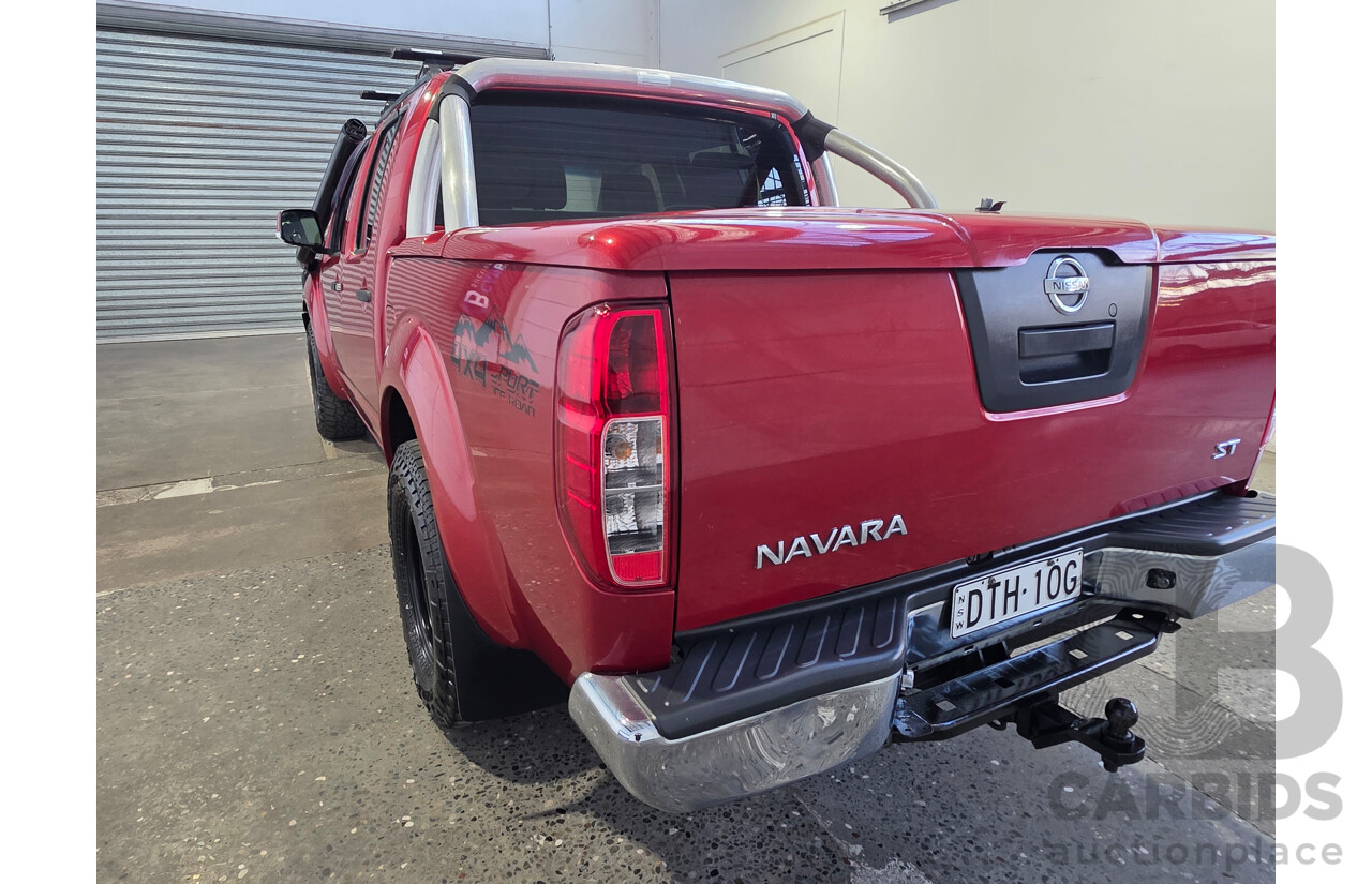 01/2013 Nissan Navara ST (4x4) D40 Dual Cab P/Up Red 2.5L