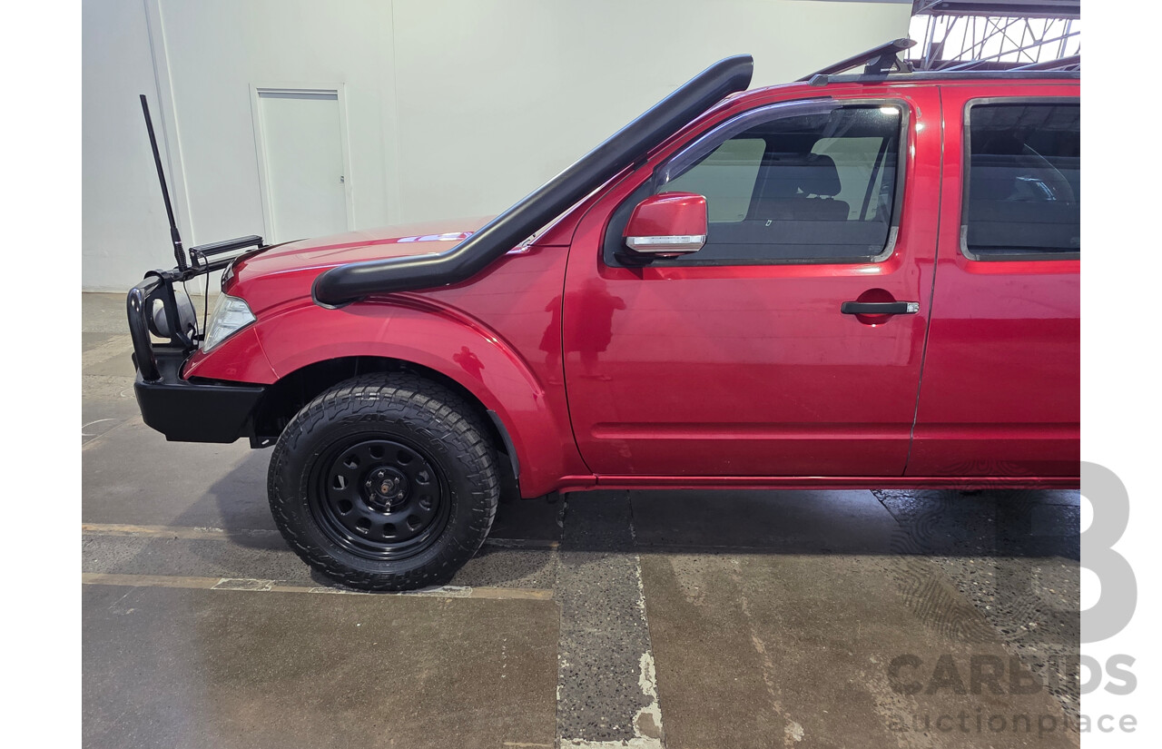 01/2013 Nissan Navara ST (4x4) D40 Dual Cab P/Up Red 2.5L
