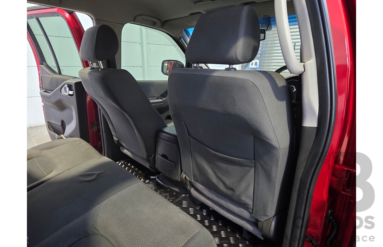 01/2013 Nissan Navara ST (4x4) D40 Dual Cab P/Up Red 2.5L