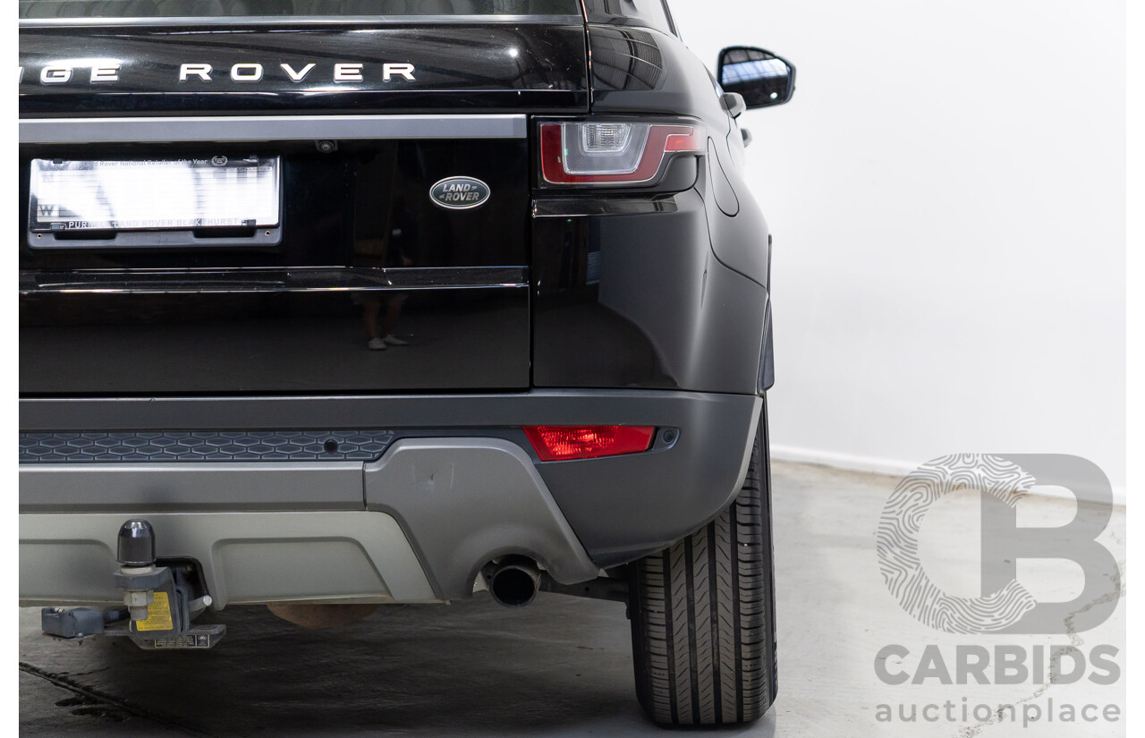 03/2019 Range Rover Evoque TD4 SE (AWD) LV MY19 5d Wagon Ebony Black Turbo Diesel 2.0L