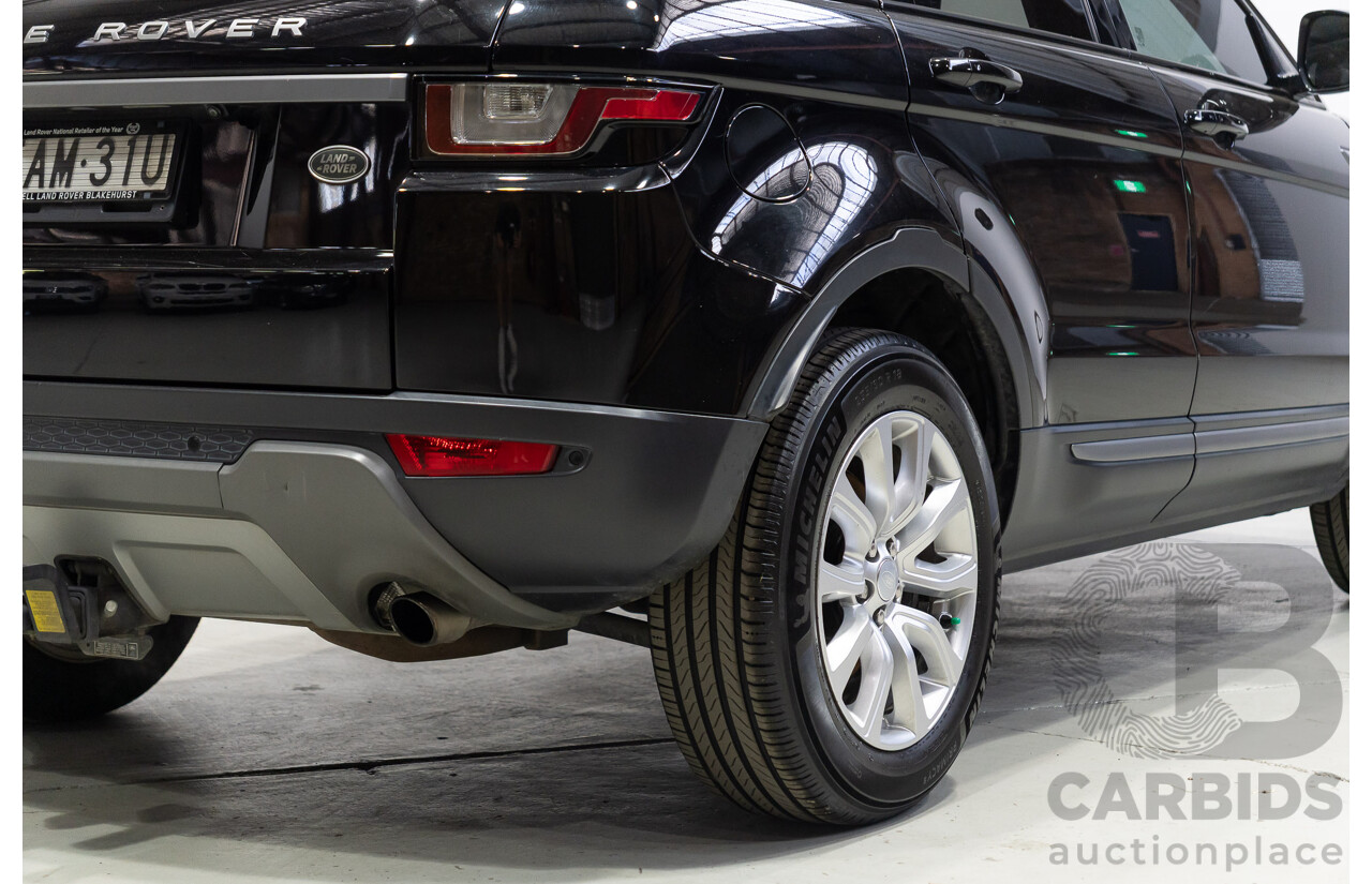 03/2019 Range Rover Evoque TD4 SE (AWD) LV MY19 5d Wagon Ebony Black Turbo Diesel 2.0L