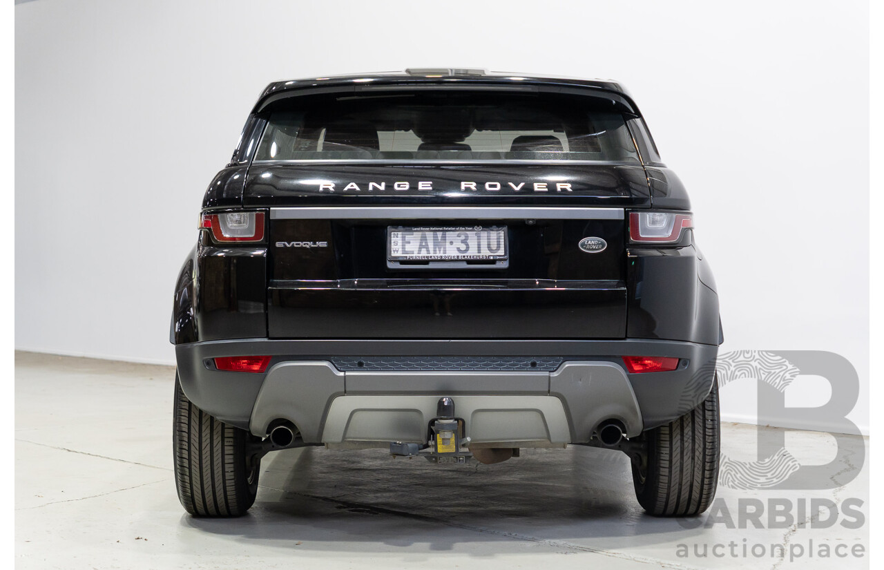 03/2019 Range Rover Evoque TD4 SE (AWD) LV MY19 5d Wagon Ebony Black Turbo Diesel 2.0L